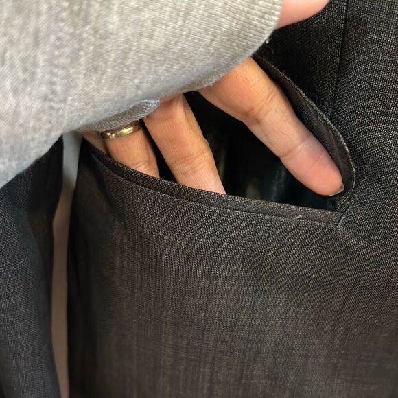 Marc Anthony, Men’s charcoal black, double button suit jacket/blazer size 36R - Picture 4 of 12